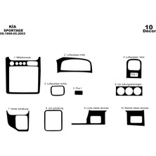 meriç cockpit design Kia Sportage Ön Torpido Kaplama Maun 10 Parça 1999-2003
