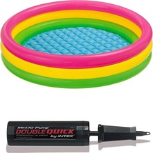 Intex Yumuşak Tabanlı 3 Boğumlu Şişme Havuz 86X25 cm + El Pompası