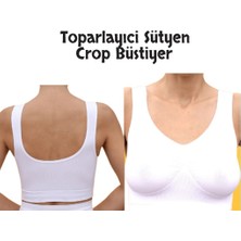 Sauna Suit Kadın Toparlayıcı Crop Korse Kalın Askılı Seamless Dikişsiz Örme Büstiyer