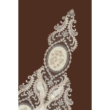 Evlen Home Collection Viceroy Fransız Dantelli Tek Runner 150X40 cm Masa Örtüsü