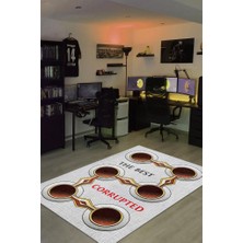 Homshtag En İyi Hasarlı Dokuma Tabanlı Yıkanabilir Path Of Exile Gamer Halısı