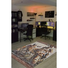 Homshtag Knight Dokuma Tabanlı Yıkanabilir Knight Gamer Halısı