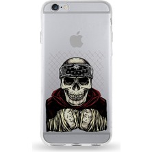 Printify Apple iPhone 6s Plus Uyumlu Kapak Skeleton Fighter Tasarımlı Şeffaf Silikon Kılıf