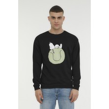 Lumberjack ml Snoopy 16SNP53 2pr Siyah Erkek Sweatshirt