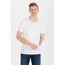 U.S. Polo Assn. Erkek Beyaz Basic T-Shirt 50264918-VR013