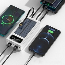 Alitech Solar (Güneş Enerjili) Powerbank 30.000 Mah 2 USB Çıkış ve Şarj Bilgi Ekranlı