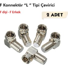 Oem F Konnektör &quot;l&quot; Tipi Çevirici Fiş F Dişi 2 Adet