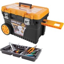 Süper Bag Tekreyonda Mobil Büyük Tekerlekli Alet Takım Çantası Job Box Tool Bog Super Bag ASR-2011