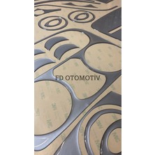 FD Otomotiv Fıat Doblo 2001 - 2012 / D1 D2 Gümüş Gri / Konsol Torpido Kaplama