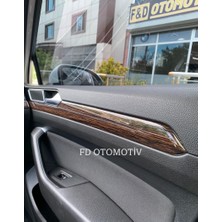 FD Otomotiv Volkswagen Passat B8 Koyu Meşe + Pianoblack Dabul Erkanlı Uyumlu Konsol Kaplama