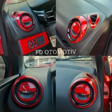 FD Otomotiv Renault Clio 4 / Kırmızı Renk Full Set / Torpido Konsol Kaplama