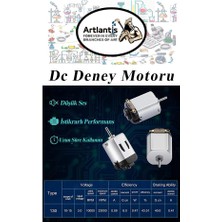 Artlantis Deney Motoru 3 Volt 6 Adet 3V - 6 V Dc Yüksek Devir Dinamo Motoru Okul Hobi Mini Motor 2 Adet Pille Çalışır