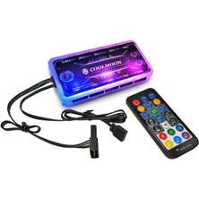 Cool Moon Coolmoon Rgb Fan ve LED Strip Kontrolcü Denetleyici Sese Duyarlı 10X6PIN 2X4PIN