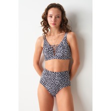 No Gossip Dolores Toparlayıcı Bikini Tek Üst Zebra 239106-D