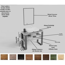 NTConcept Mina Ayna Çerçeveli Masif Ahşap Lavabo Dolabı HILTON(70CM)