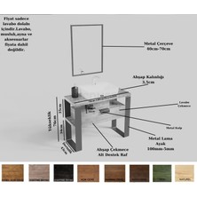 NTConcept Mina Ayna Çerçeveli Masif Ahşap Lavabo Dolabı HILTON(110CM)