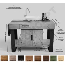 NTConcept Miha Masif Ahşap Lavabo Dolabı HILTON(90CM)