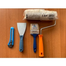 Yılsan Rulo Boya Seti 4parça Rulo+Kestirme Fırça+Sıpatula+Maketbıçagı