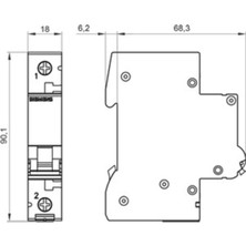 Siemens Sıemens B20 Sigorta 1X20A V-Otomat 6ka 70MM 5SL6120-6YA