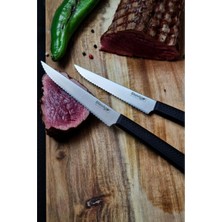 Stevig 2'li Slim Steak Biftek Bıçağı Siyah 12 cm ST-400.007