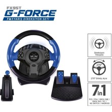 Force Corby FX95T G- 270 Derece Titreşimli 7 In 1 Direksiyon Yarış Seti Siyah