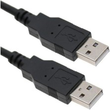 Wozlo 3 Metre USB Erkek Erkek Kablo - USB 2.0 Siyah Iki Ucu Erkek Kablo