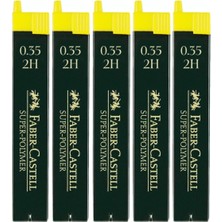 Faber-Castell Faber Castell 5 Adet 9063 Super Polymer 0.3-0.35MM Versatil Kalem Kurşun Uç 2h Kırtaisiyem