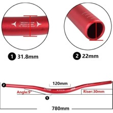 Baygın Bisiklet Wake Alüminyum Siyah 31.8 780MM Riser Mtb Gidon Bisiklet Gidon