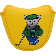 La Babite Golf Kulübü Headcover Şal Kolu Pu Golfçüler Için Golf Tokmak Atıcı Kafa Kapağı Sarı (Yurt Dışından)