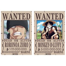 One Pıece Poster(Monkey.d.luffy, Roronoa Zoro)