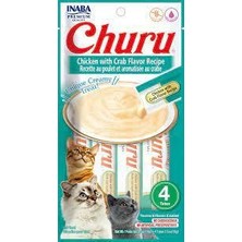 Ciao Churu Cream Tavuklu ve Yengeçli Sıvı Kedi Ödül Maması 14GR (4'lü)