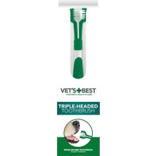 Vet's Best Köpekler Için Üç Başlı Diş Fırçası 17,5 cm