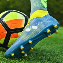 Leipae Fg/ag Futbol Ayakkabısı Uzun Çivili Bilek Kramponları Fg Outdoor Çim Krampon (Yurt Dışından)