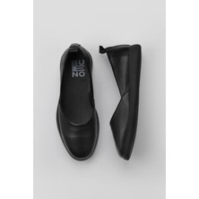 Bueno Shoes Siyah Deri Kadın Düz Babet 01WY1507