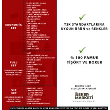 24'lü Eksiksiz Vıp Havacı Asker Paketi - Havacı Askeri Iç Çamaşır - Bot Vatkası Boya
