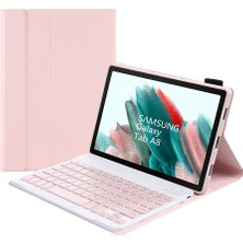 ZH Store Samsung Galaxy Tab A8 10.5 2021 Için Klavye+Kılıf Pembe (Yurt Dışından)