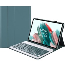 ZH Store Samsung Galaxy Tab A8 10.5 2021 Için Klavye+Kılıf Koyu Yeşil (Yurt Dışından)