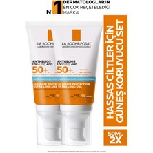 La Roche-Posay La Roche Posay Anthelios Uvmune Hassas Ciltler Için Yüksek Korumalı Yüz Güneş Kremi Set 50 ml X2