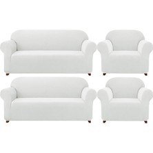 Elgeyar Likrali Koltuk, Kanepe, Çekyat Örtüsü Lastikli, Pitikare Desen3+3+1+1