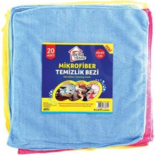 Bella House Eko Mikrofiber Bez Temizlik Toz Cam Bezi 40X40 cm 20 Adet