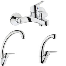 EC Shop Toptancı35 3 Lü Set Banyo Mutfak Lavabo Bataryası