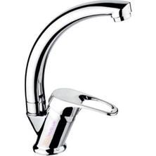 EC Shop Trend Musluk Aç Kapa Mix Kuğu Banyo Lavabo Bataryası Musluğu Sıcak Soğuk Girişli Kuğu Lavabo Pirinç