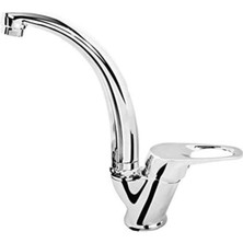 EC Shop Kevser Su Armatürleri Mix Kuğu Lavabo Bataryası Sarı Üzeri Krom Kaplama