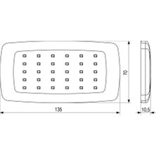 Sanel LED Lamba 12V 34 Ledli Iç Aydınlatma Dokunmatik Sıcak Beyaz Günışığı