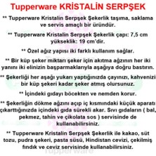 Tupperware Kristalin Serpşek Şekerlik Baharatlık Sosluk Hsgl