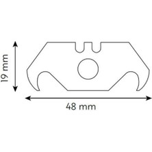 Vip-Tec VT875120 Emniyetli Halıcı Maket Bıçağı (Metal Gövde) 19MM