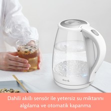 Deerma DEM-SH30W 1,7 Lt Mavi Işıklı Cam Kettle & Su Isıtıcı