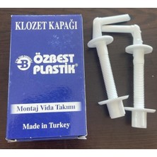 EC Shop Özbest Plastik Klozet Kapak Montaj Vida Takımı Plastik Özbest Klozet Kapak Montaj Vida