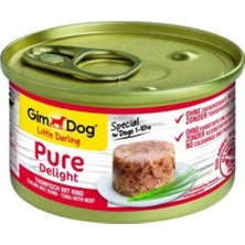 Gimdog Pure Delight Ton Balıklı ve Biftekli Köpek Konservesi 85GR