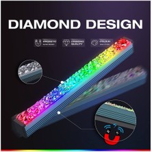 Cool Moon LED Strip 5V 3pin Argb Çubuk LED Manyetik Işık Kristal Yüzeyli - 28CM